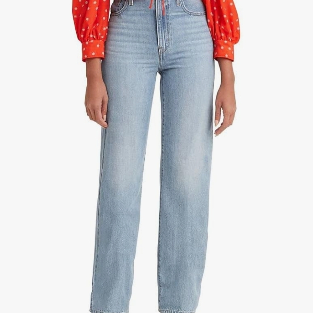 Levi's Women's High Waisted Straight Jeans, In A Pinch-Light Indigo, 28